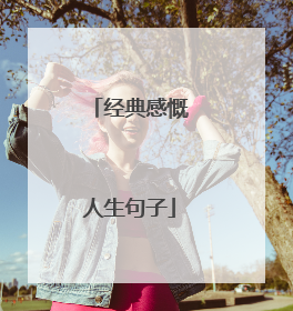 经典感慨人生句子