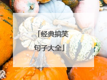 经典搞笑句子大全