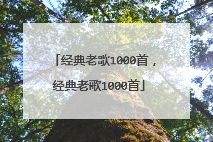 经典老歌1000首,经典老歌1000首