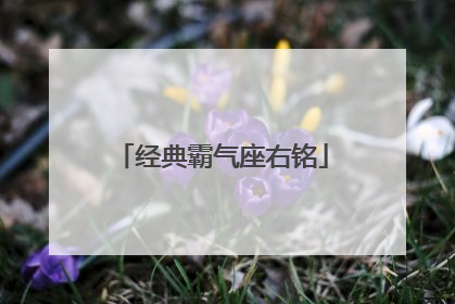 经典霸气座右铭