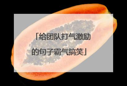 给团队打气激励的句子霸气搞笑