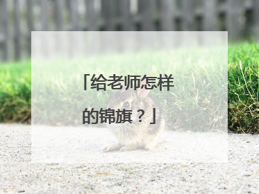 给老师怎样的锦旗？