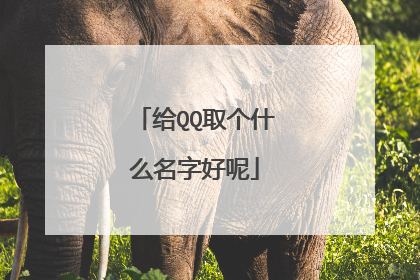给QQ取个什么名字好呢