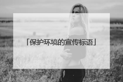 保护环境的宣传标语