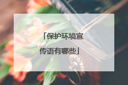 保护环境宣传语有哪些