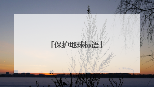 保护地球标语