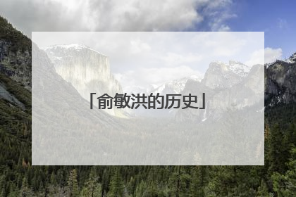 俞敏洪的历史