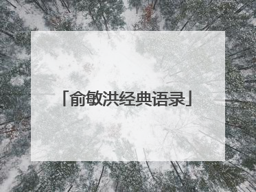 俞敏洪经典语录