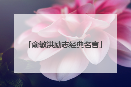 俞敏洪励志经典名言