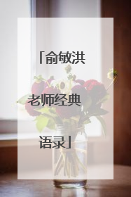 俞敏洪老师经典语录