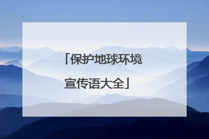 保护地球环境宣传语大全