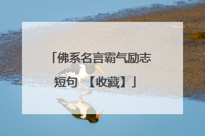 佛系名言霸气励志短句 【收藏】