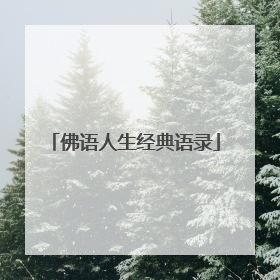 佛语人生经典语录