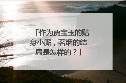 作为贾宝玉的贴身小厮,茗烟的结局是怎样的?