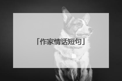 作家情话短句