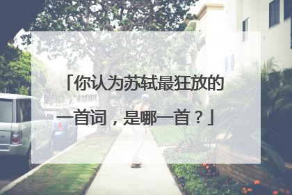 你认为苏轼最狂放的一首词,是哪一首?