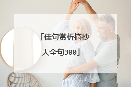佳句赏析摘抄大全句300