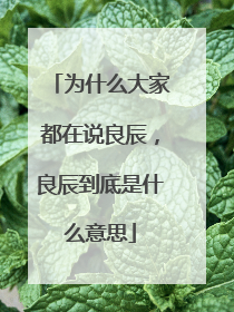 为什么大家都在说良辰,良辰到底是什么意思