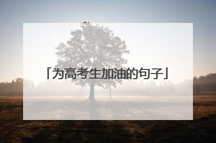为高考生加油的句子