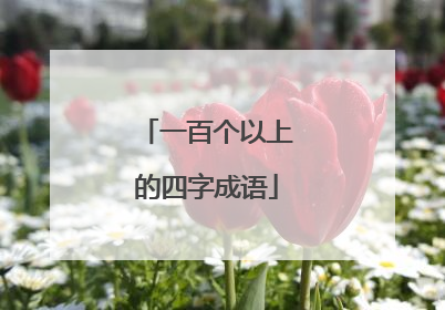 一百个以上的四字成语