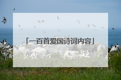 一百首爱国诗词内容