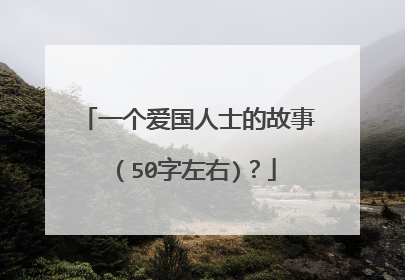 一个爱国人士的故事(50字左右)?