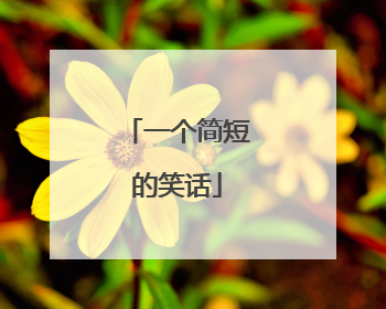 一个简短的笑话