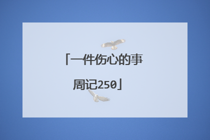 一件伤心的事周记250
