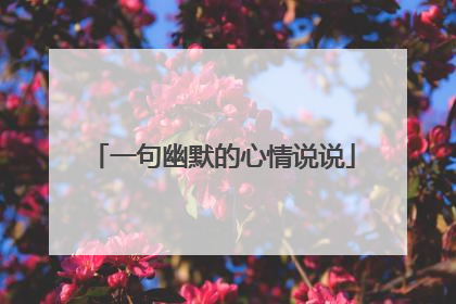 一句幽默的心情说说