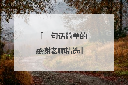 一句话简单的感谢老师精选