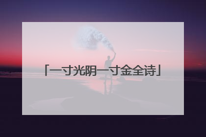 一寸光阴一寸金全诗