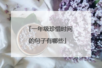 一年级珍惜时间的句子有哪些