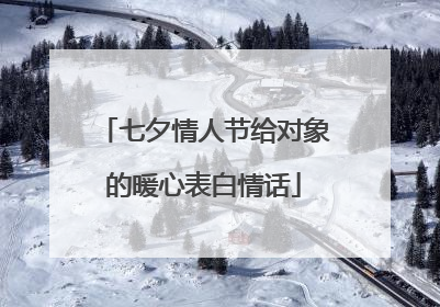 七夕情人节给对象的暖心表白情话