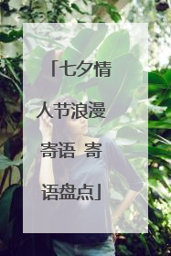 七夕情人节浪漫寄语 寄语盘点