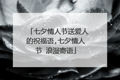七夕情人节送爱人的祝福语,七夕情人节 浪漫寄语