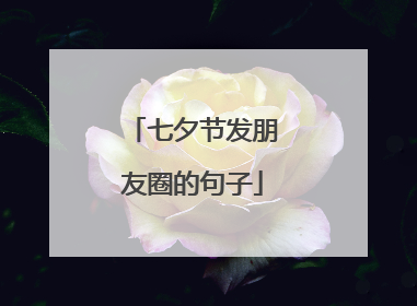 七夕节发朋友圈的句子