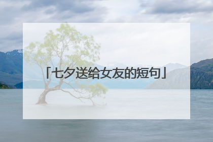 七夕送给女友的短句