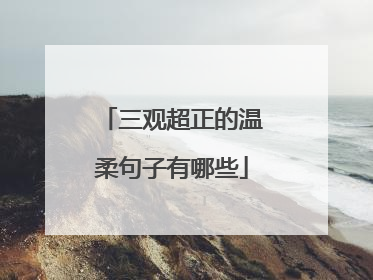 三观超正的温柔句子有哪些