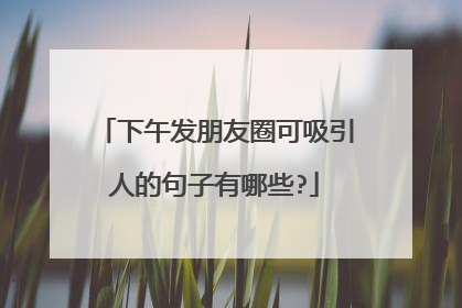 下午发朋友圈可吸引人的句子有哪些?