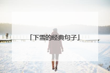 下雪的经典句子