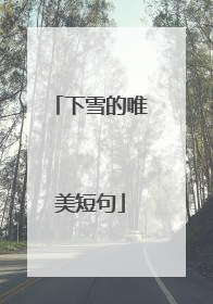 下雪的唯美短句