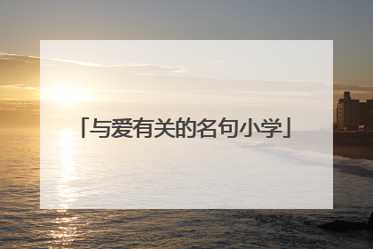 与爱有关的名句小学