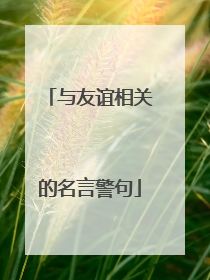 与友谊相关的名言警句