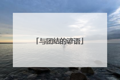 与团结的谚语