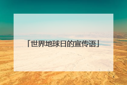 世界地球日的宣传语