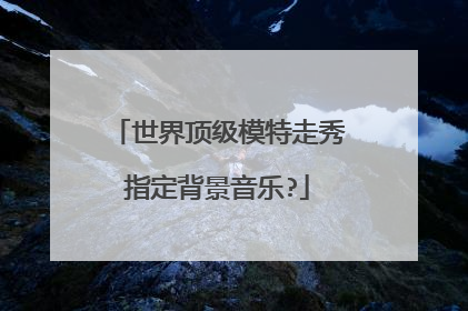 世界顶级模特走秀指定背景音乐?