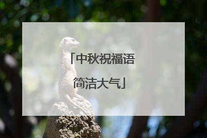 中秋祝福语 简洁大气