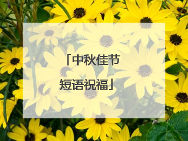 中秋佳节短语祝福