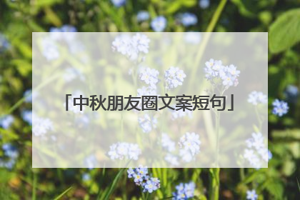 中秋朋友圈文案短句