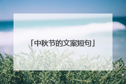中秋节的文案短句
